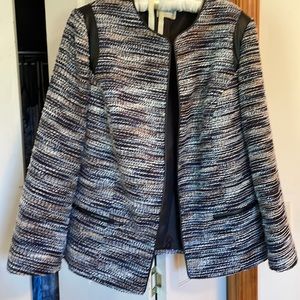 Women’s jacket in blue, black and silver design